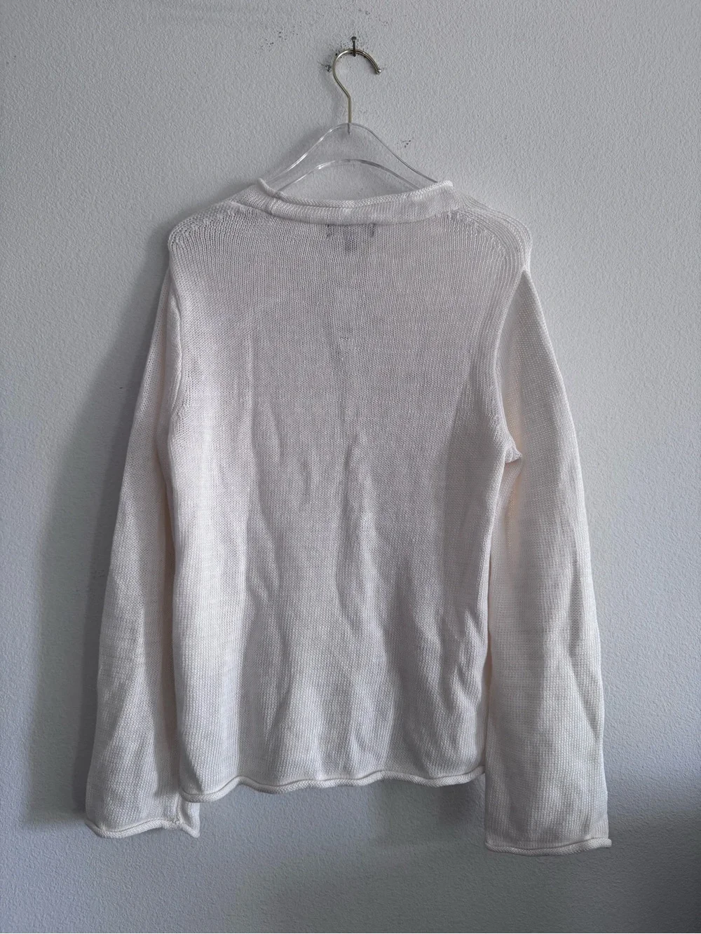 NWT J Crew Summer Rollneck Sweater In Linen Blend In Ivory Size XS